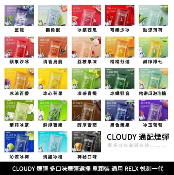 CLOUDY 煙彈 適用 RELX一代 LANA SP2 FITPOD FITPOD WIND 多口味選擇 單顆
